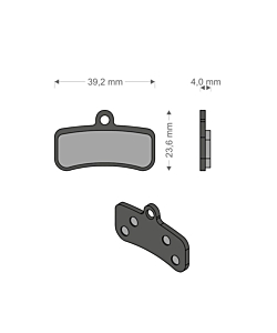 Plaquettes Brenta E-Bike pour Étrier 4 pistons Shimano