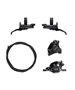 Shimano XT M8200 Paire de Freins à Disque VTT (180 + 160 Flat Mount)