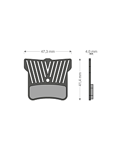 Plaquettes Organiques Brenta Light Tech Shimano Etrier 4 Pistons