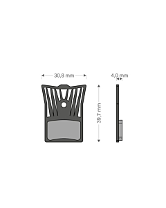 Plaquettes Organiques Brenta Light Tech Shimano XTR / Route / GRX