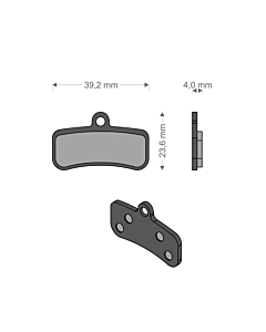 Plaquettes Brenta E-Bike pour Étrier 4 pistons Shimano