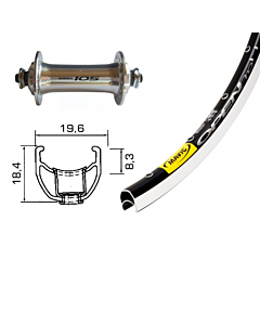 Roue Avant Route GMB 105 / Mavic Open Pro