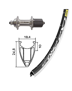 Roue Arrière Route GMB 105 / Mavic CXP Pro
