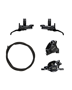 Shimano XT M8200 Paire de Freins à Disque VTT (180 + 160 Flat Mount)