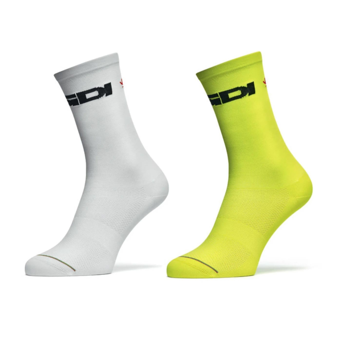 2 Paires De Chaussettes Cyclistes Pongo London – Taille L-XL, Multicolores (jaune/blanc/bleu), Neuves