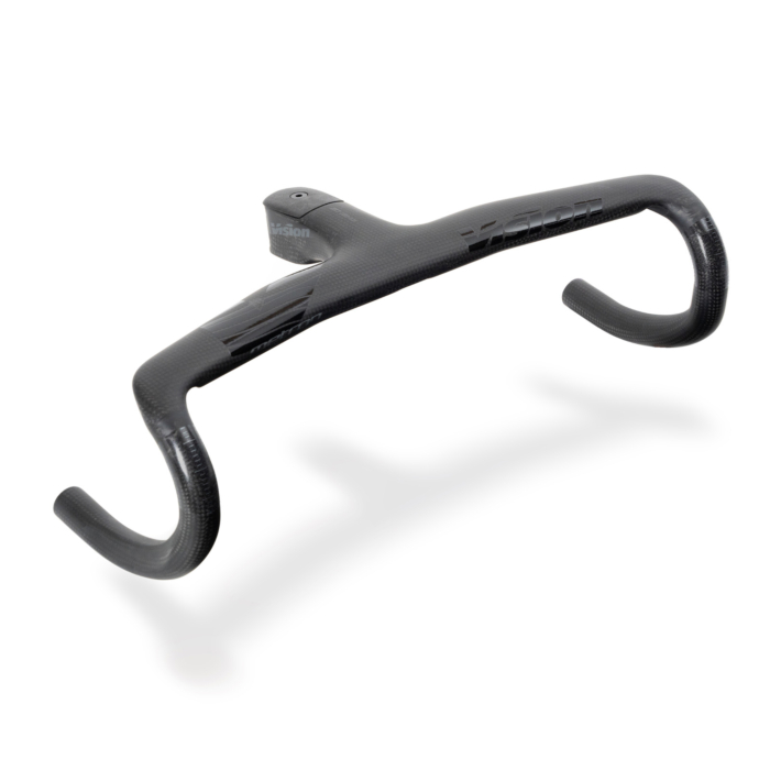 Guidon Vélo De Route Carbone Intégré Câble Interne - 44cm, Potence Incluse - Garantie 2 Ans